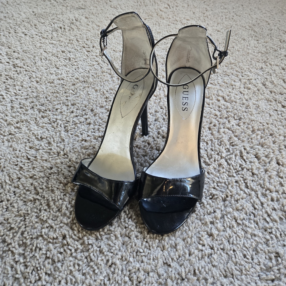 Guess Black Patent Leather Heels